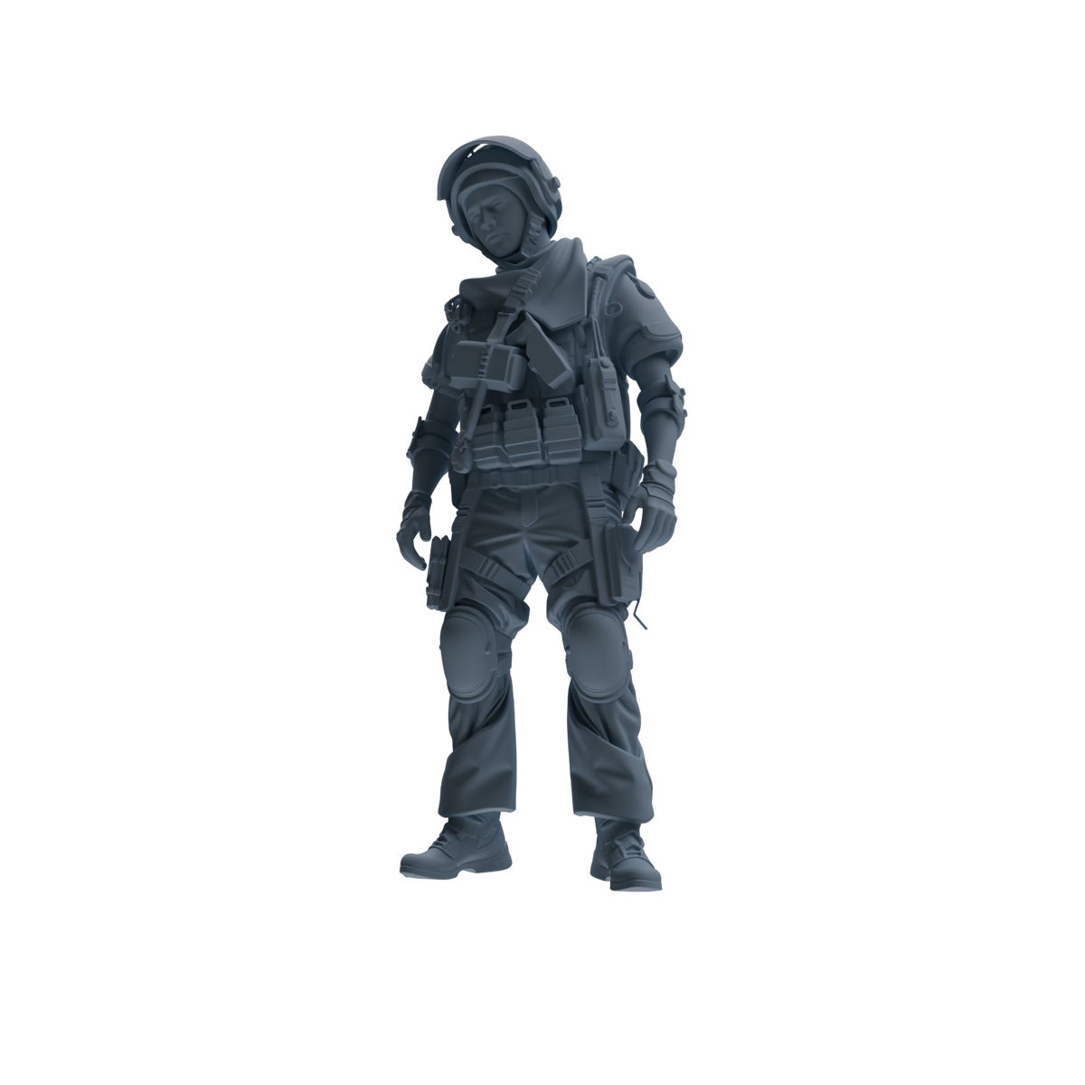 MRY-SFW SSTR315 Modern Counter-Terrorism SWAT Shield Bearer Conversation Four-Person Group — detail view 4