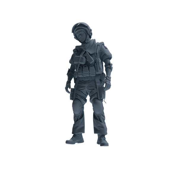 MRY-SFW SSTR315 Modern Counter-Terrorism SWAT Shield Bearer Conversation Four-Person Group