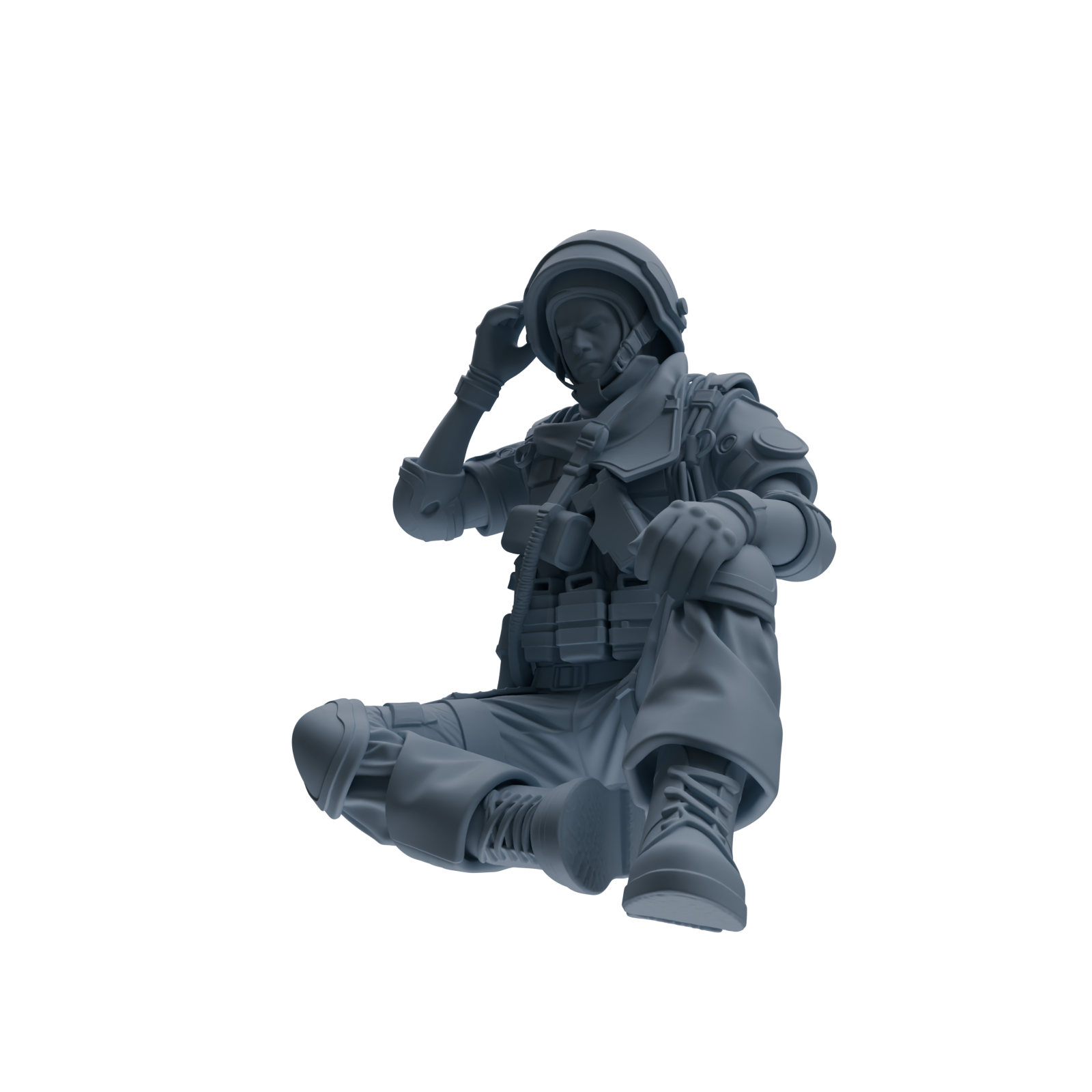 MRY-SFW SSTR318 Modern Counter-Terrorism SWAT Shield Bearer Rest Four-Person Group