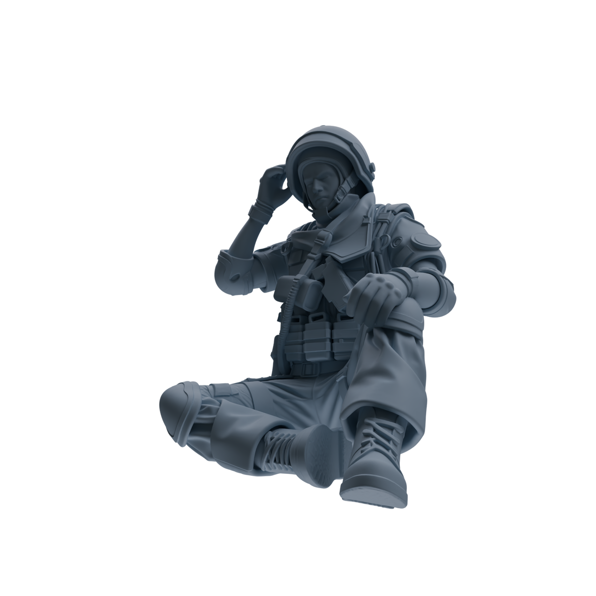 MRY-SFW SSTR318 Modern Counter-Terrorism SWAT Shield Bearer Rest Four-Person Group — detail view 4