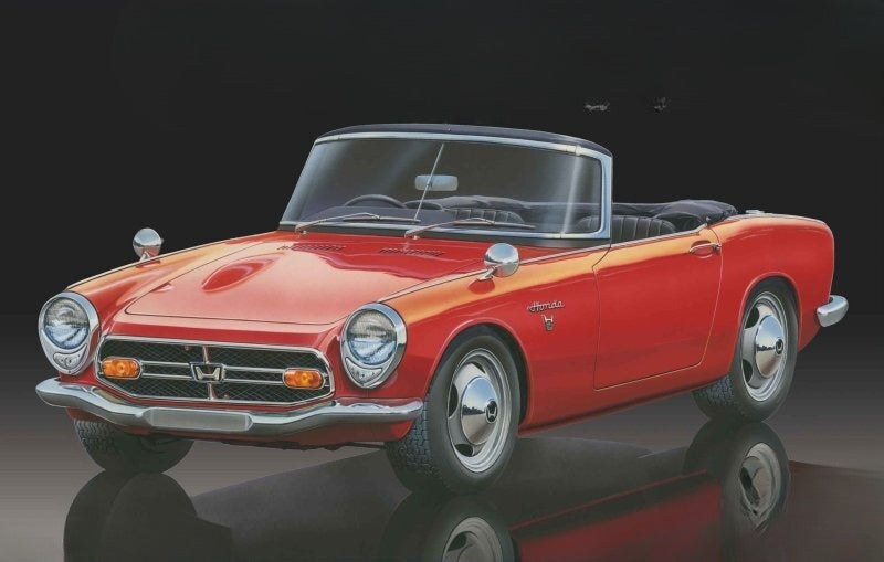 Fujimi 04693 ID104 1/24 Scale Model Sports Car Kit Honda S800 Roadster/Coupe — scale model kit