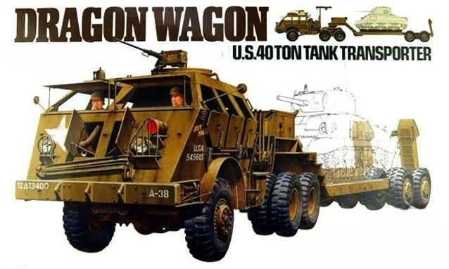 Tamiya 35230 1/35 Model U.S. 40-Ton Tank Transporter Dragon Wagon Truck-Trailer