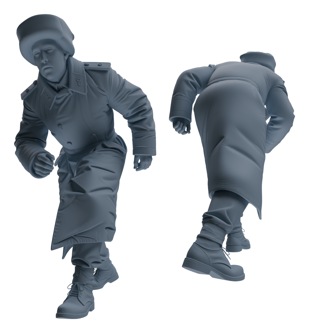 Detail view of MRY-SFW LYGR645 WWII Soviet Union Five-Person Ambush Group Model