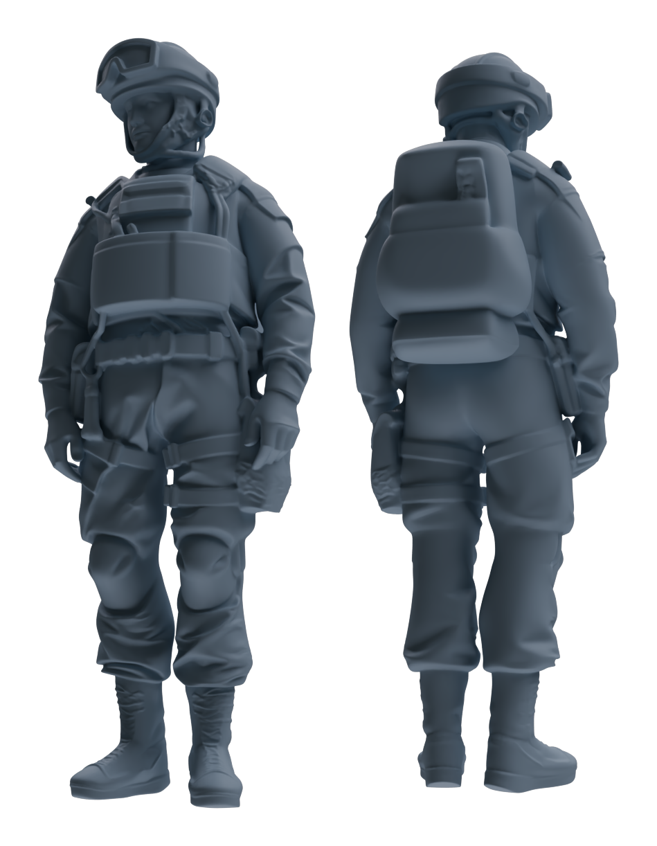 Detail view of MRY-SFW LYGR631 Modern Airborne Division Six-Person Daily Model