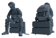 Detail view of MRY-SFW LYGR628 Modern Airborne Division Six-Person Rest Model