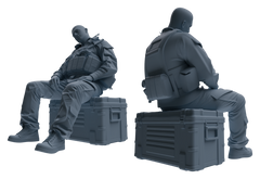 Detail view of MRY-SFW LYGR620 Modern U.S. Army Six-Person Rest Model