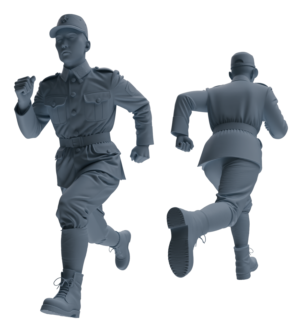 Detail view of MRY-SFW LYGR637 WWII Japanese Army Six-Person Daily Routine Model