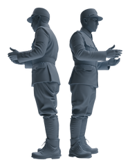 Detail view of MRY-SFW LYGR636 WWII Japanese Army Seven-Person Daily Routine 2 Model