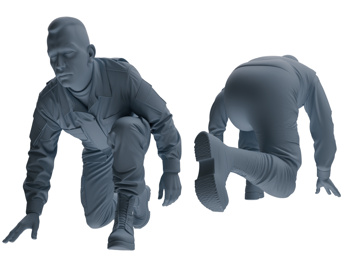 MRY-SFW SSTR031 Miniatures Soldier Model Kit 1993 Mogadishu Black Hawk Helicopter Soldier Ambush Six-Person Group