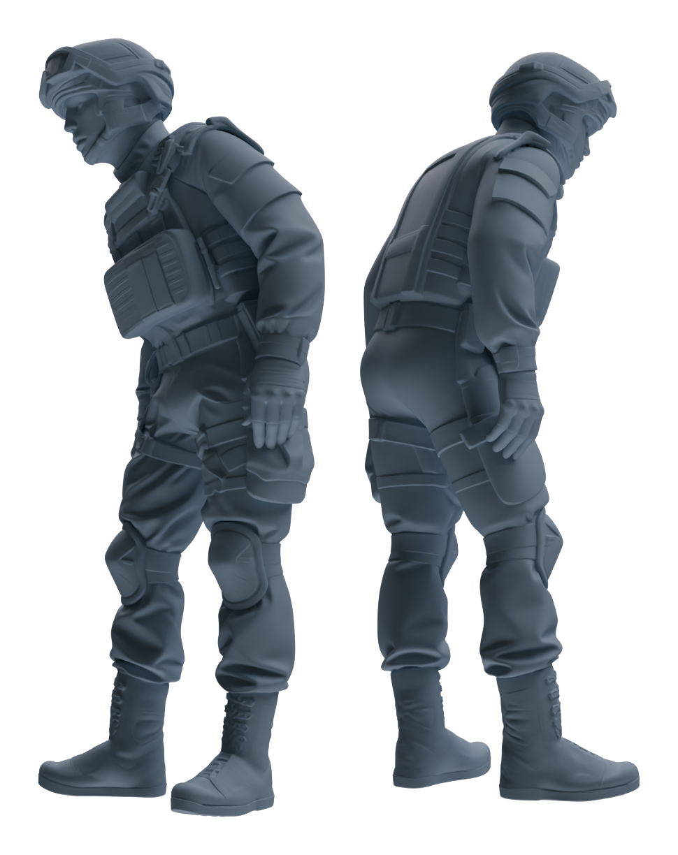 Detail view of MRY-SFW LYGR630 Modern Airborne Division Six-Person Daily 2 Model