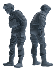 Detail view of MRY-SFW LYGR630 Modern Airborne Division Six-Person Daily 2 Model