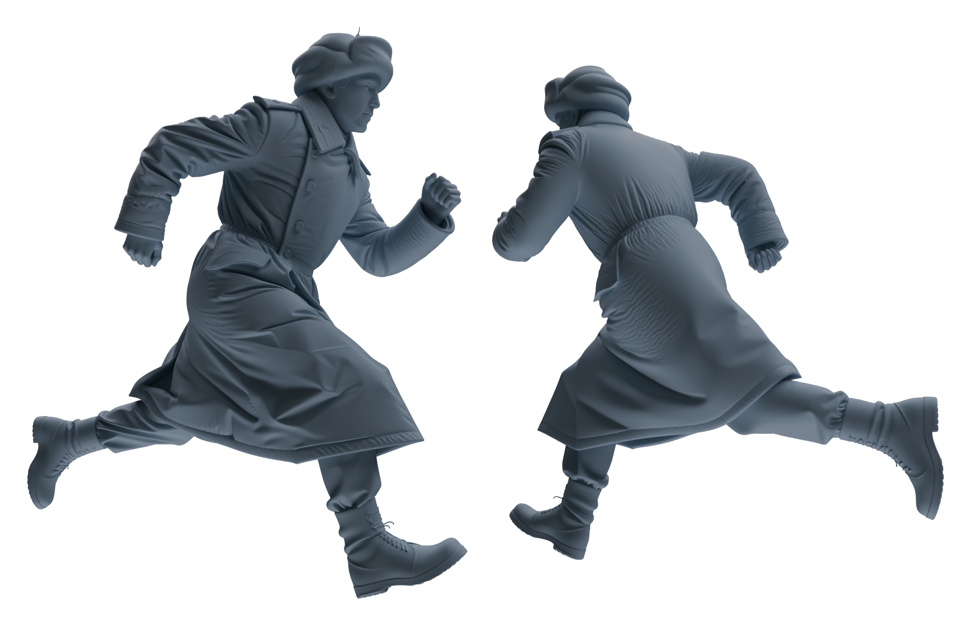 Detail view of MRY-SFW LYGR644 WWII Soviet Union Six-Person Daily Routine Model