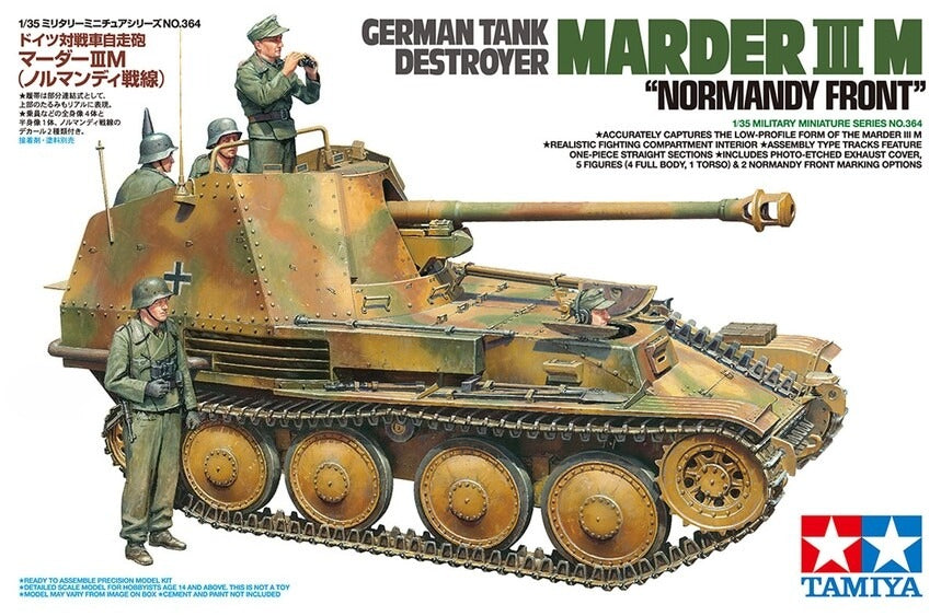 Tamiya 35364 1/35 Model Tank Kit WWII German Marder III Ausf.M Normandy Front