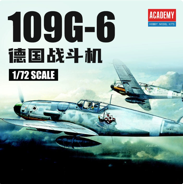 Academy AC12467 1/72 MESSERSCHMITT BF109G-6 PLASTIC MODEL kit — scale model kit
