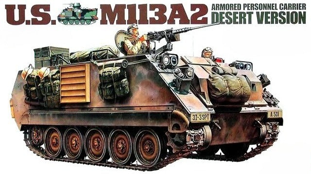 Tamiya 35265 1/35 Model Kit U.S. M113A2 Armored Personnel Carrier Desert Version — scale model kit