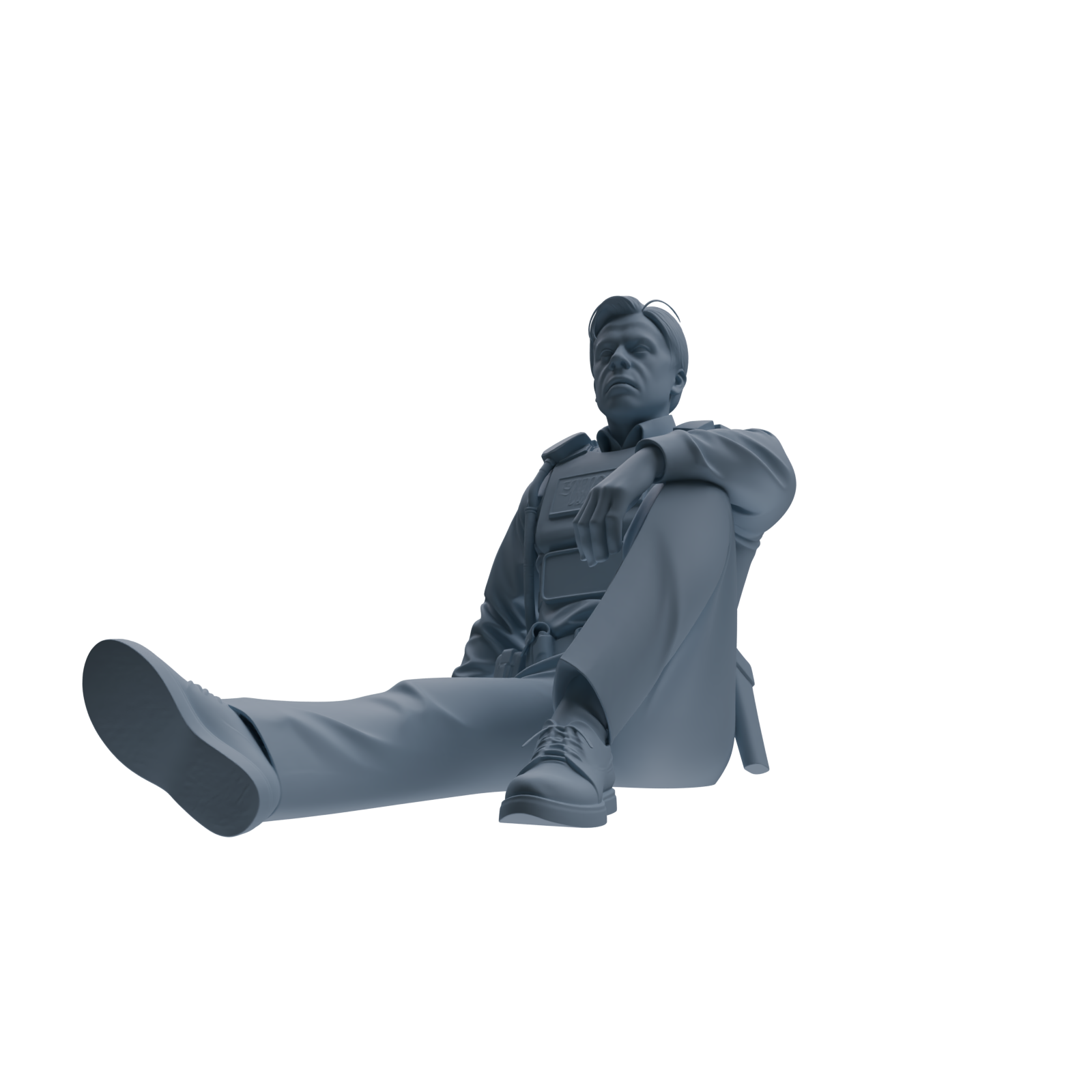 MRY-SFW SSTR125 Miniatures Soldier Model Kit Boston Attack Modern Boston Police Four-Person Rest Group
