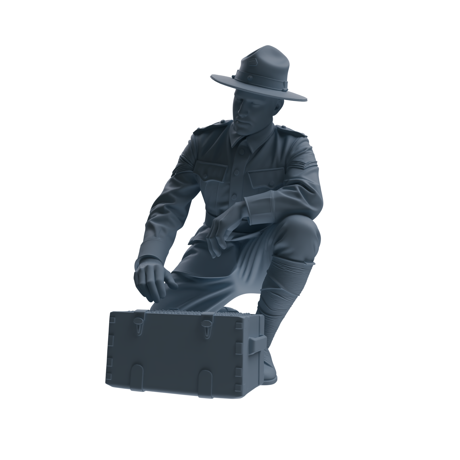MRY-SFW SSTR267 WWI U.S. Army Logistics Soldier Combat Readiness Three-Person Group
