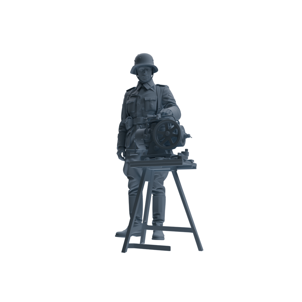 MRY-SFW SSTR214 WWII British Logistics Soldier Maintenance Four-Person Group
