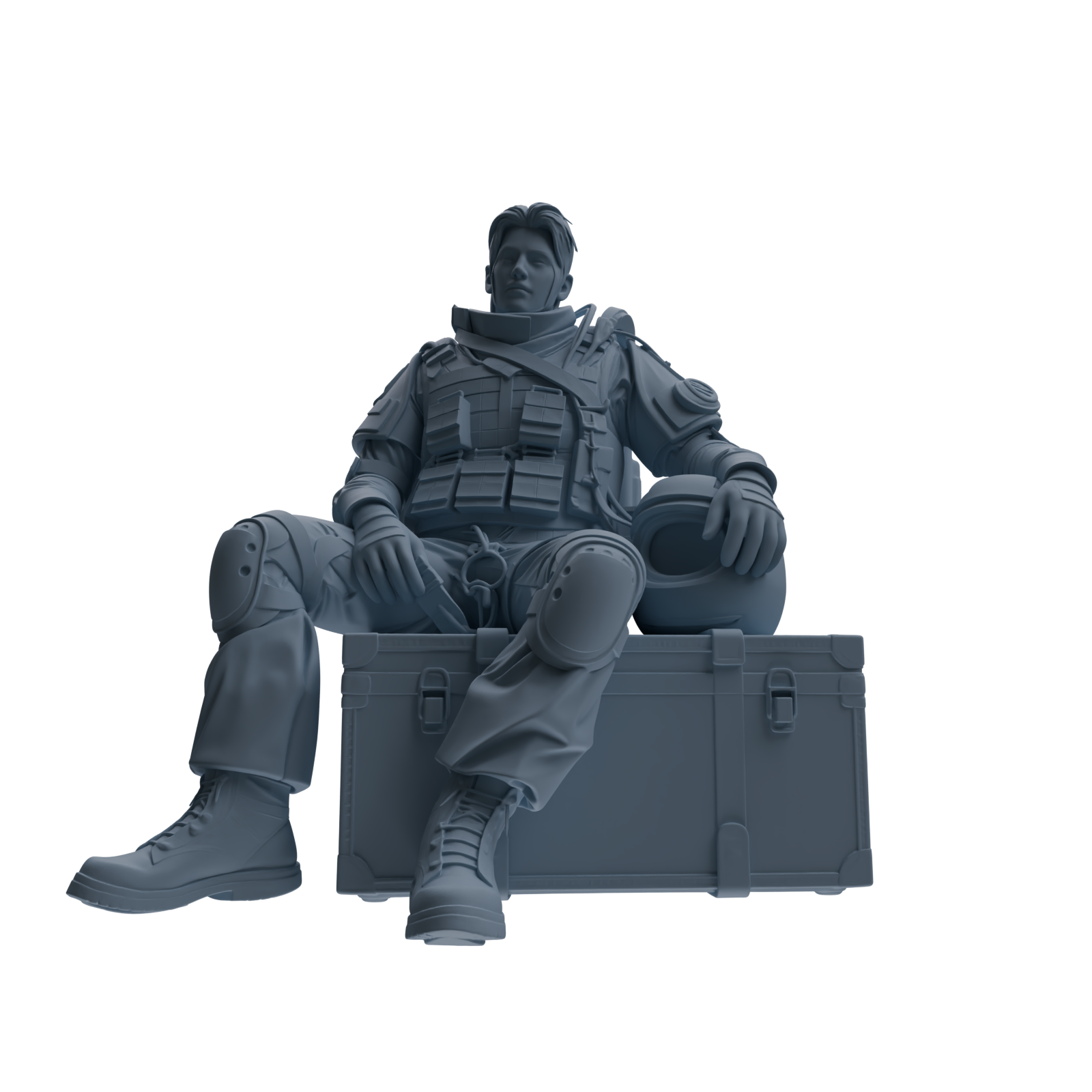 MRY-SFW SSTR332 Modern Counter-Terrorism SWAT Fire Support Operator Rest 2 Four-Person Group
