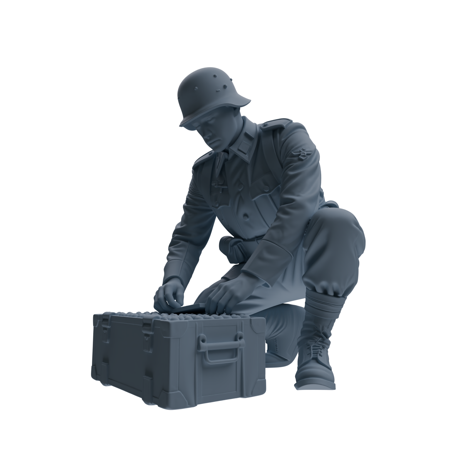 MRY-SFW SSTR223 WWII French Army Logistics Soldier Combat Readiness Four-Person Group