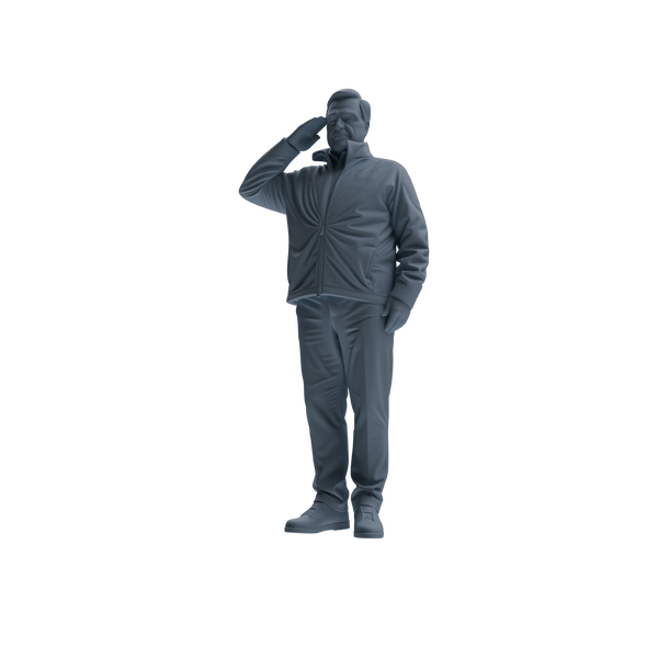 MRY-SFW SSTR117 Miniatures Soldier Model Kit Boston Attack Modern Boston Police Four-Person Saluting Group 1