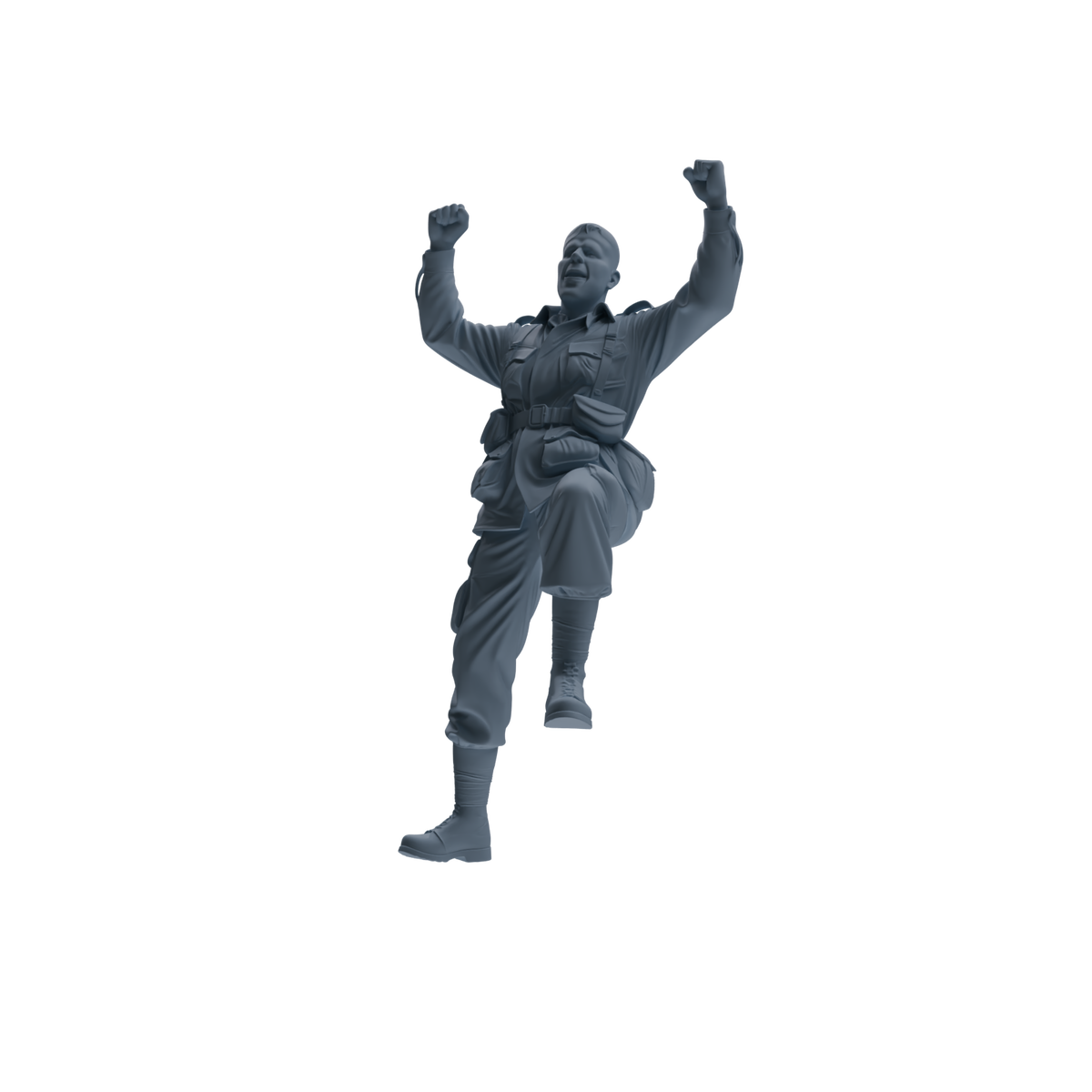MRY-SFW SSTR073 Miniatures Soldier Model Kit Saving Ryan in Normandy WWII U.S. Army Four-Person Celebrating Group — detail view 6