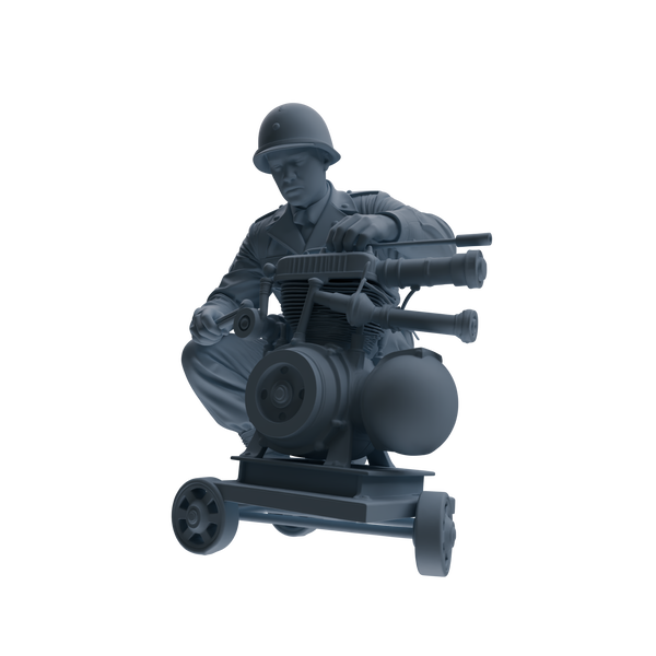 MRY-SFW SSTR226 WWII U.S. Army Logistics Soldier Maintenance Three-Person Group