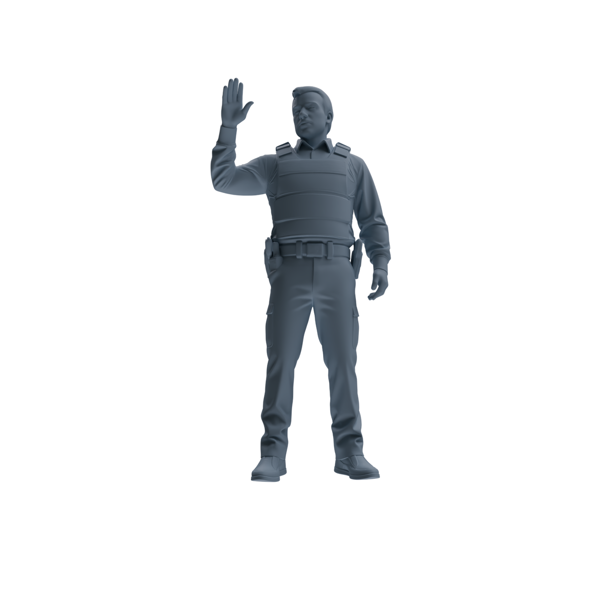 MRY-SFW SSTR129 Miniatures Soldier Model Kit Boston Attack Modern Boston Police Four-Person Tactics Group — detail view 5