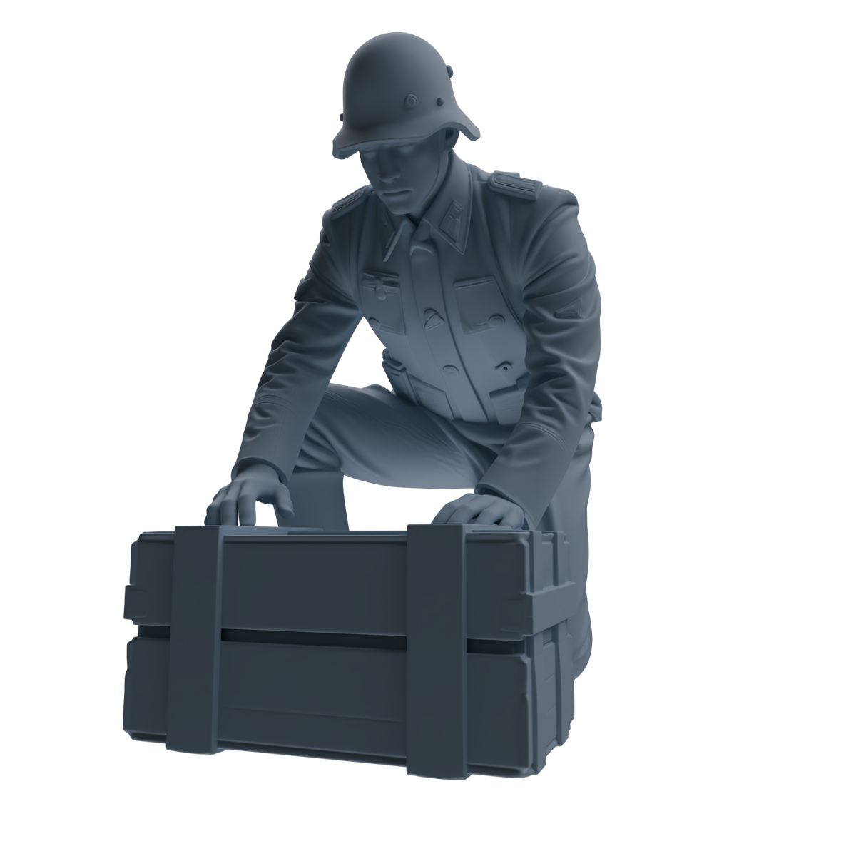 MRY-SFW SSTR219 WWII German Army Logistics Soldier Combat Readiness Four-Person Group — detail view 5