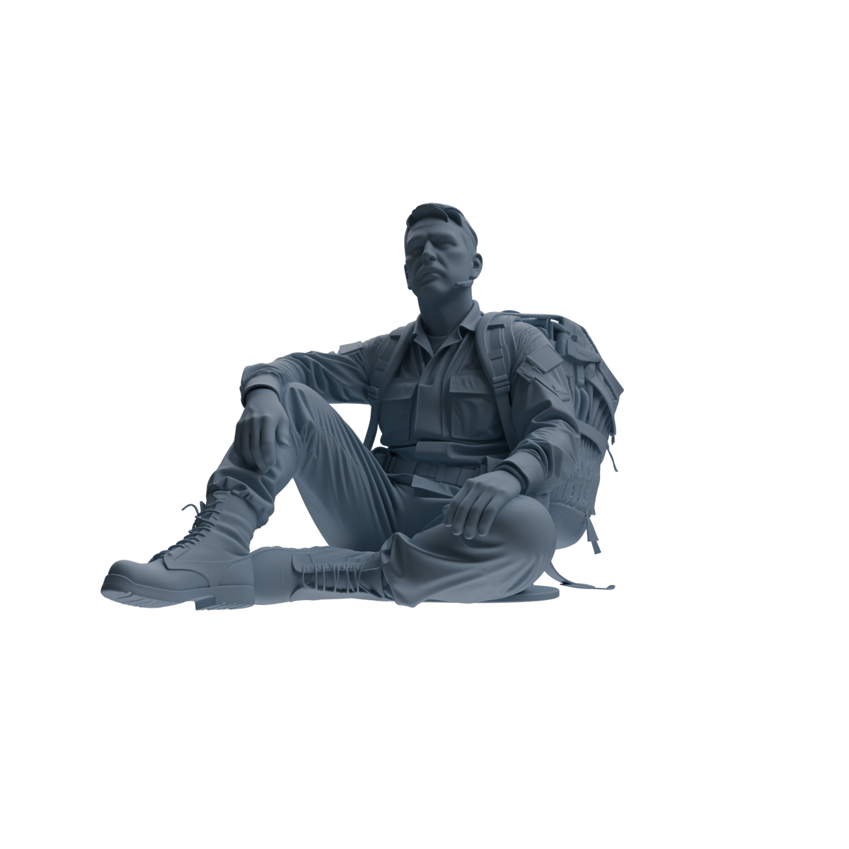 MRY-SFW SSTR142 Miniatures Soldier Model Kit War of Hyenas Modern Canadian Army Four-Person Rest Group — detail view 5
