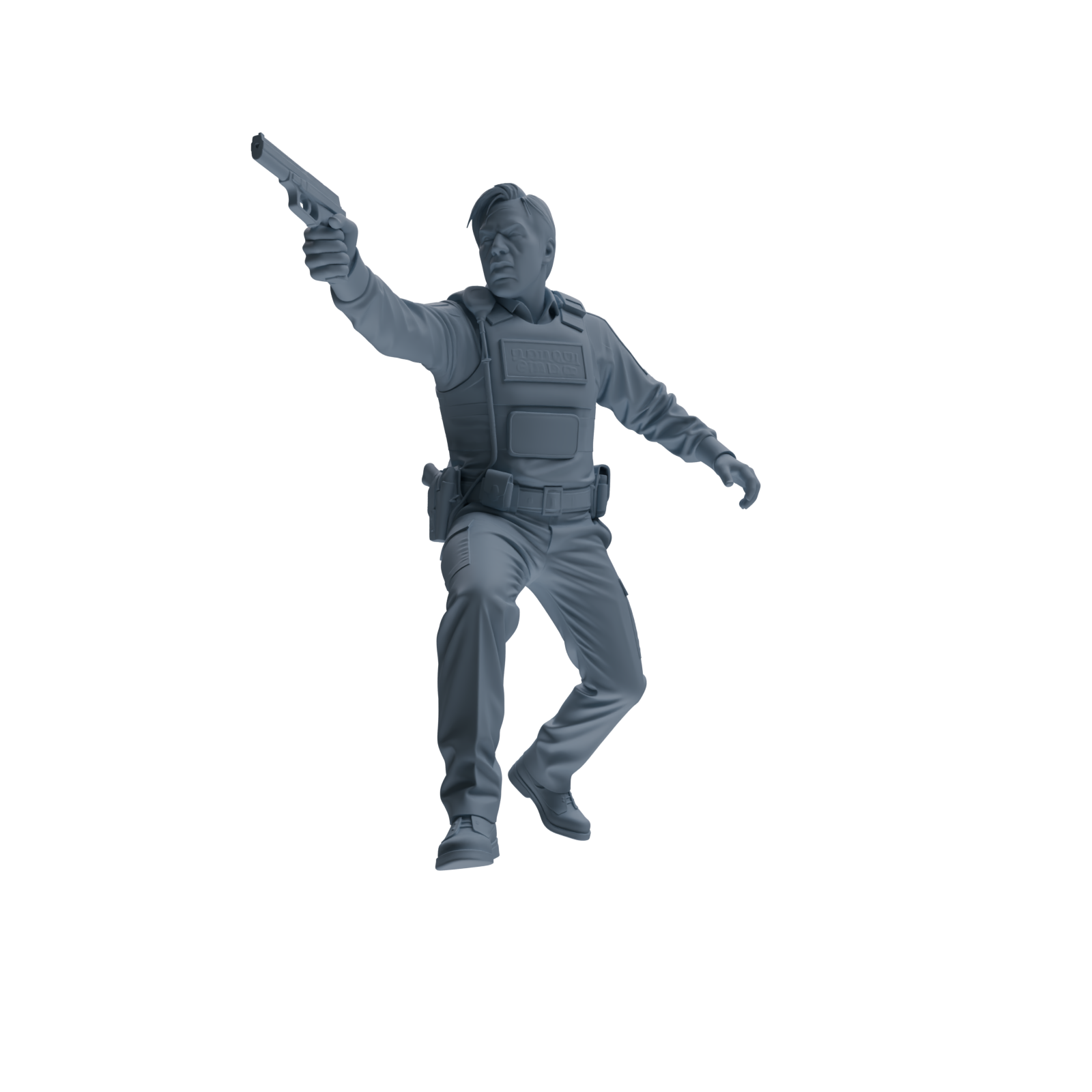 MRY-SFW SSTR113 Miniatures Soldier Model Kit Boston Attack Modern Boston Police Four-Person Arrest Group 2