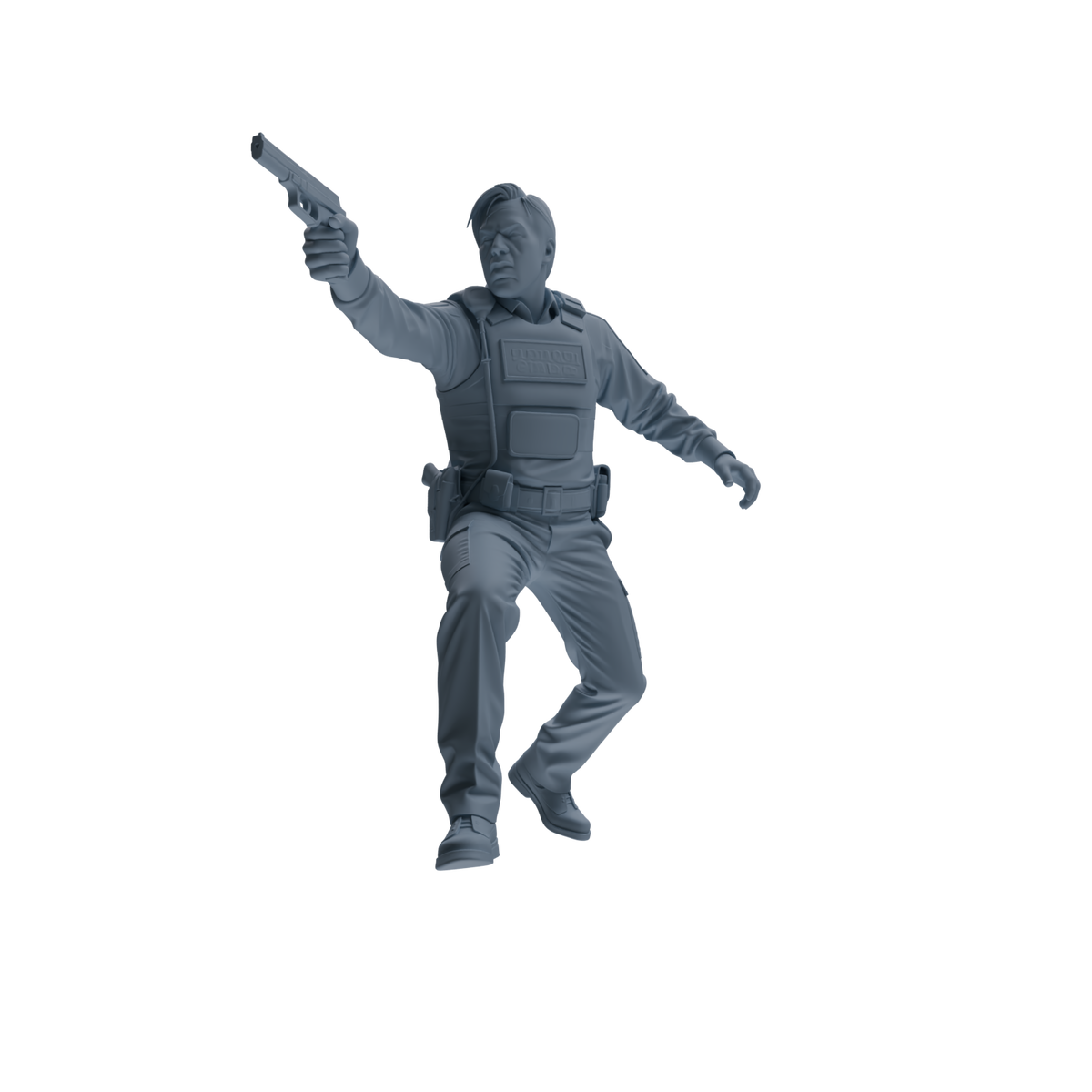 MRY-SFW SSTR113 Miniatures Soldier Model Kit Boston Attack Modern Boston Police Four-Person Arrest Group 2 — detail view 4