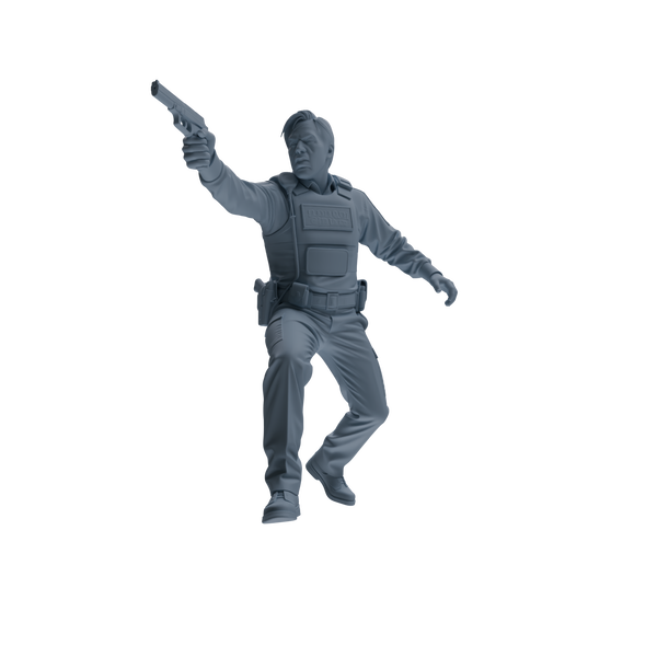 MRY-SFW SSTR113 Miniatures Soldier Model Kit Boston Attack Modern Boston Police Four-Person Arrest Group 2