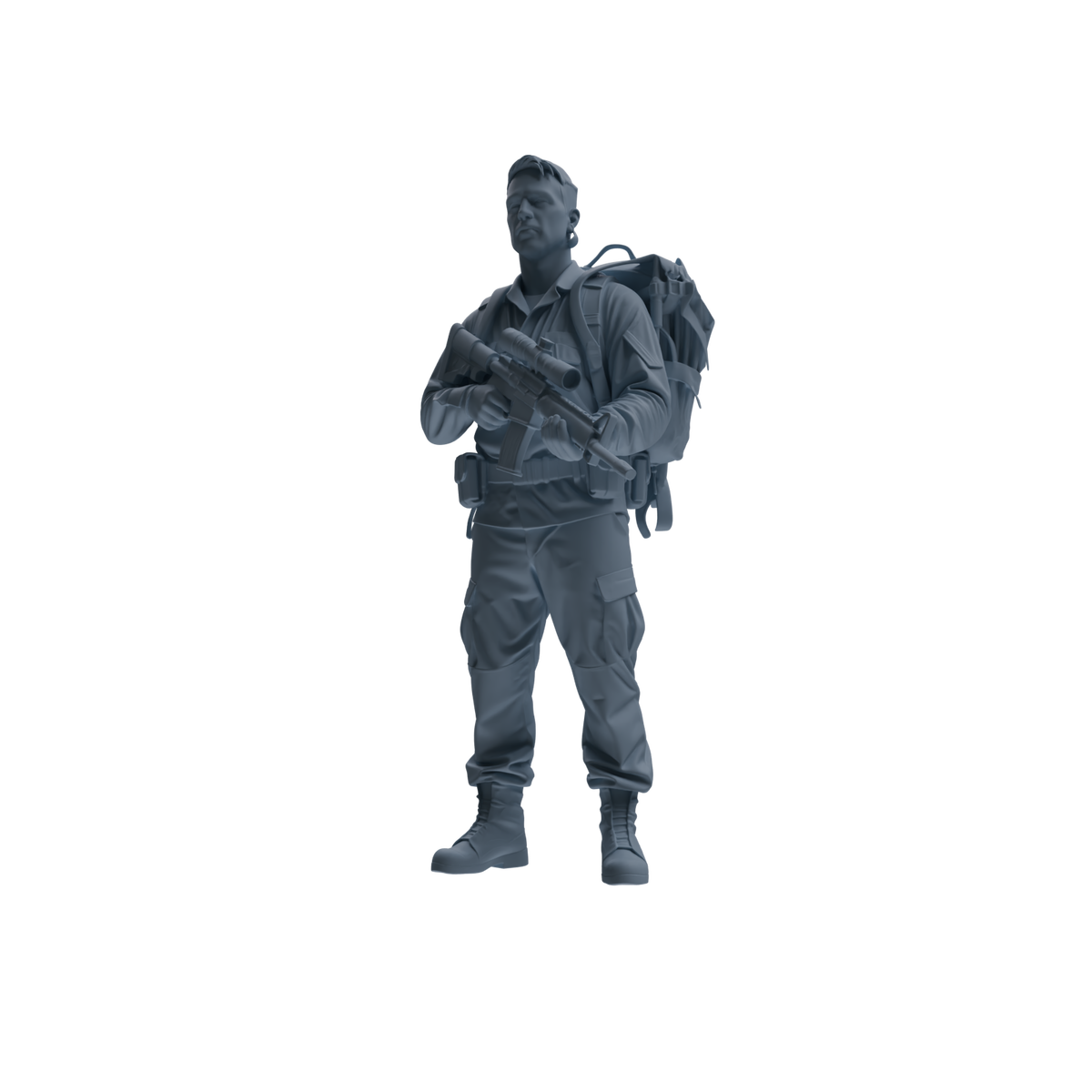 MRY-SFW SSTR148 Miniatures Soldier Model Kit War of Hyenas Modern Canadian Army Four-Person Garrison Group — detail view 5