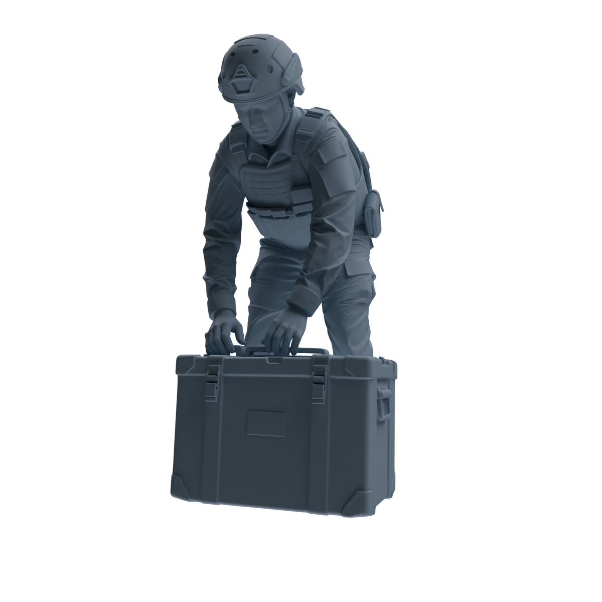 MRY-SFW SSTR239 Modern French Army Logistics Soldier Combat Readiness Four-Person Group — detail view 5