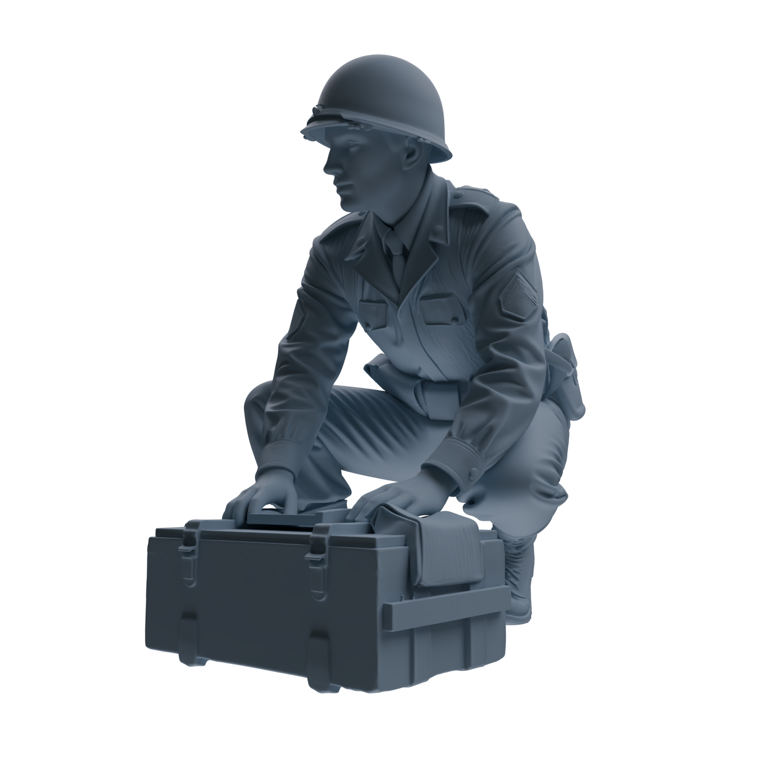 MRY-SFW SSTR228 WWII U.S. Army Logistics Soldier Combat Readiness Four-Person Group