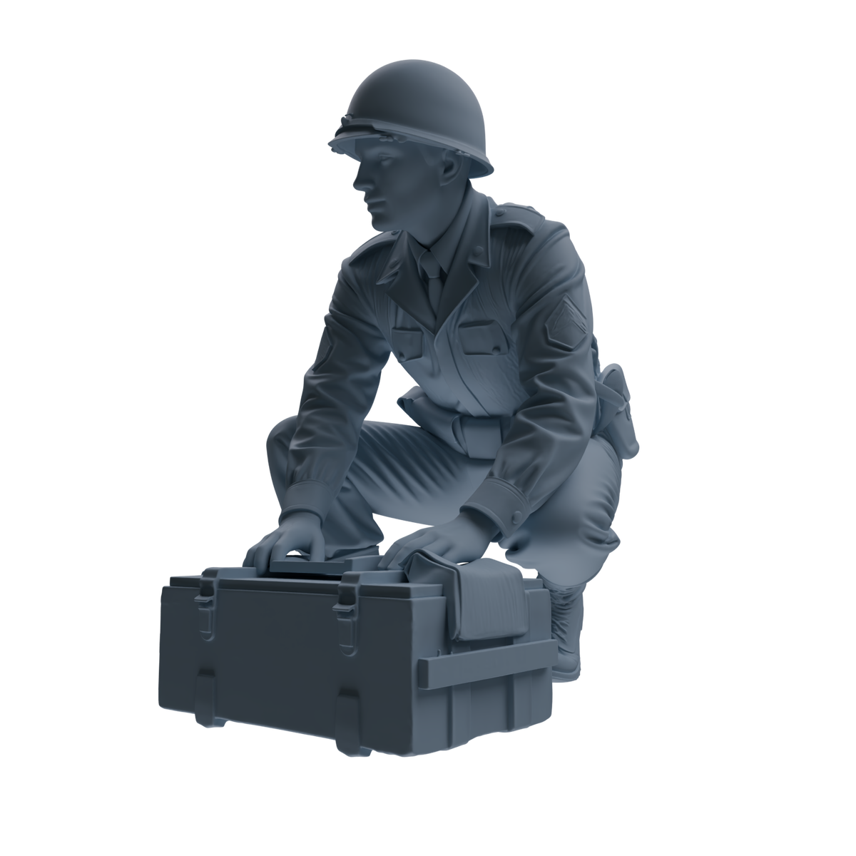 MRY-SFW SSTR228 WWII U.S. Army Logistics Soldier Combat Readiness Four-Person Group — detail view 5