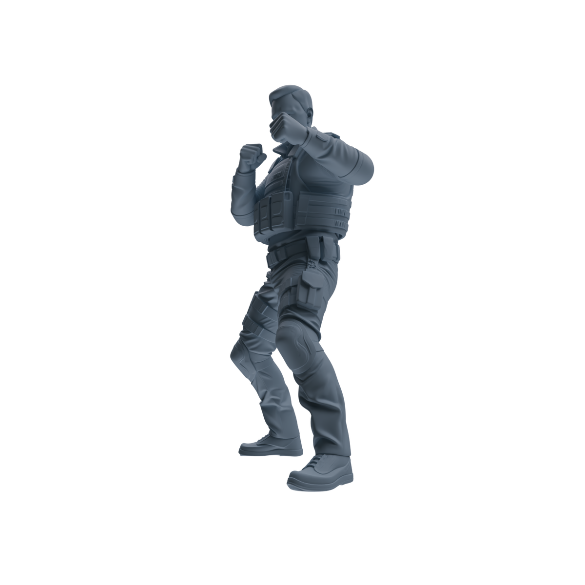 MRY-SFW SSTR112  Miniatures Soldier Model Kit Boston Attack Modern Boston Police Three-Person Arrest Group — detail view 5