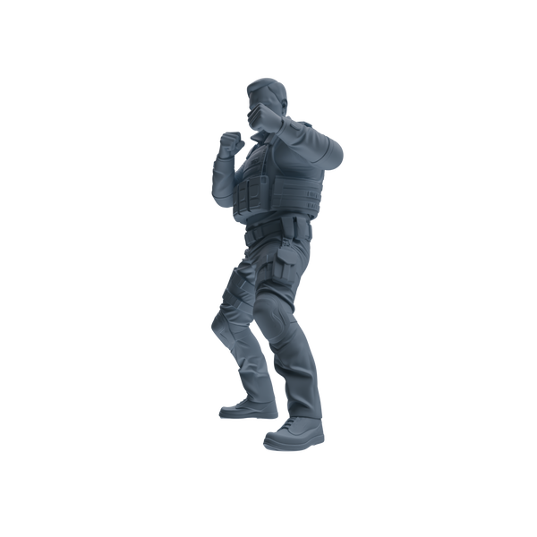 MRY-SFW SSTR112  Miniatures Soldier Model Kit Boston Attack Modern Boston Police Three-Person Arrest Group