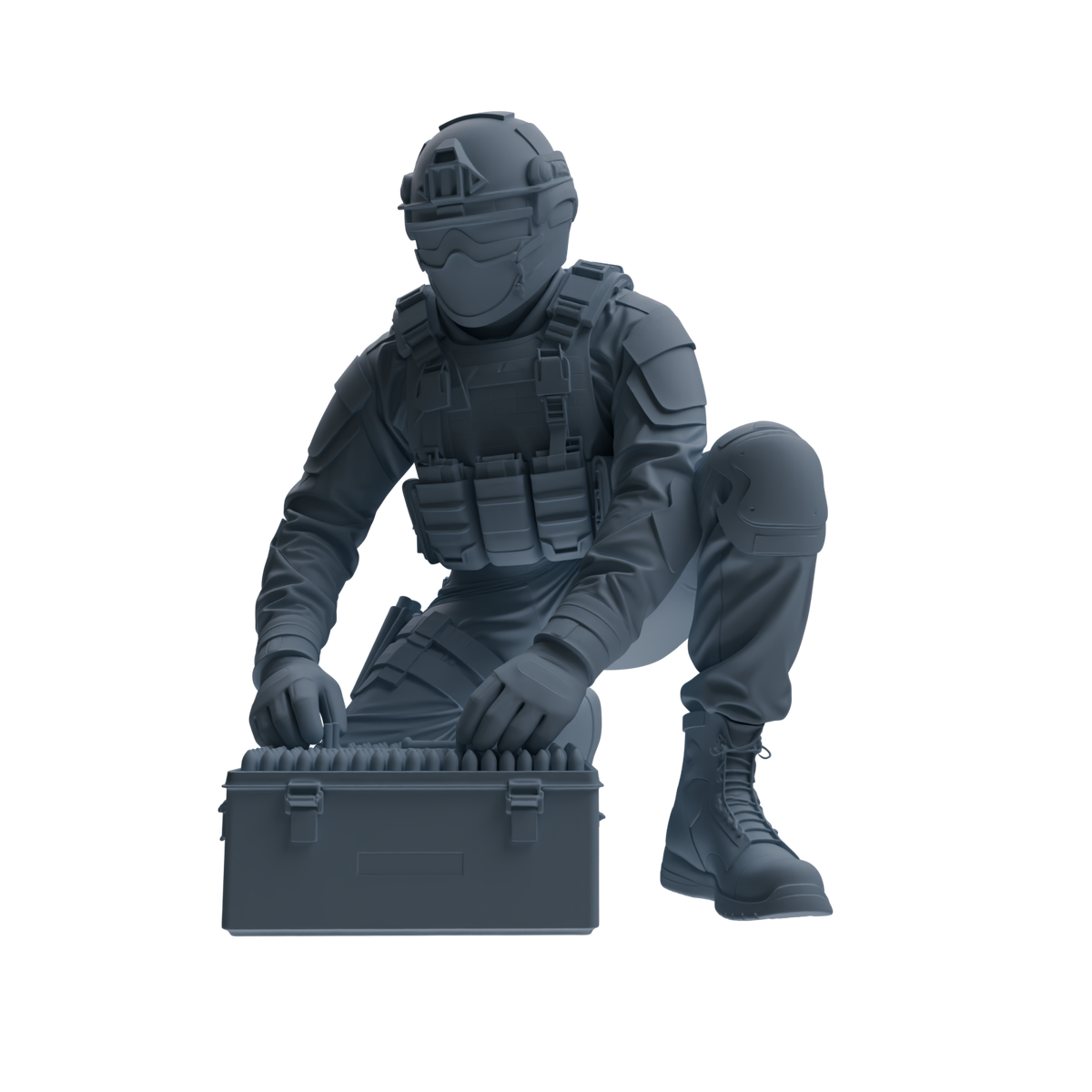 MRY-SFW SSTR357 Modern American Mercenary Combat Readiness Four-Person Group — detail view 5