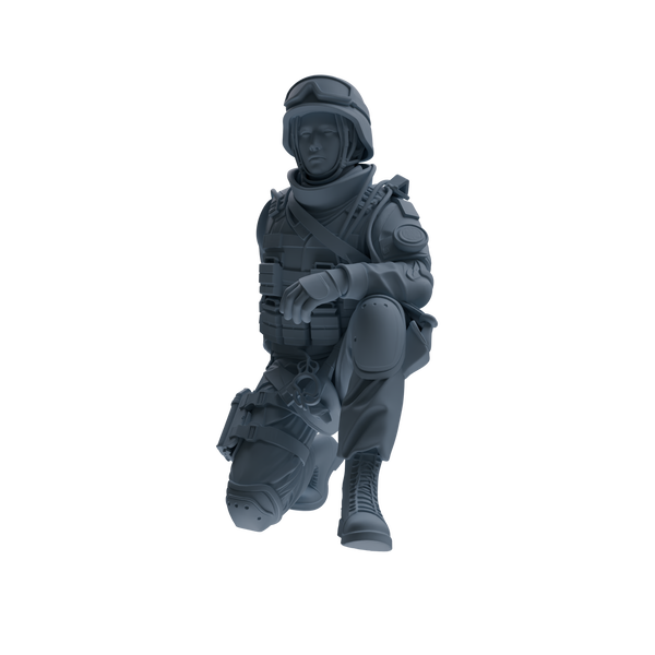 MRY-SFW SSTR327 Modern Counter-Terrorism SWAT Fire Support Operator Combat 3 Four-Person Group