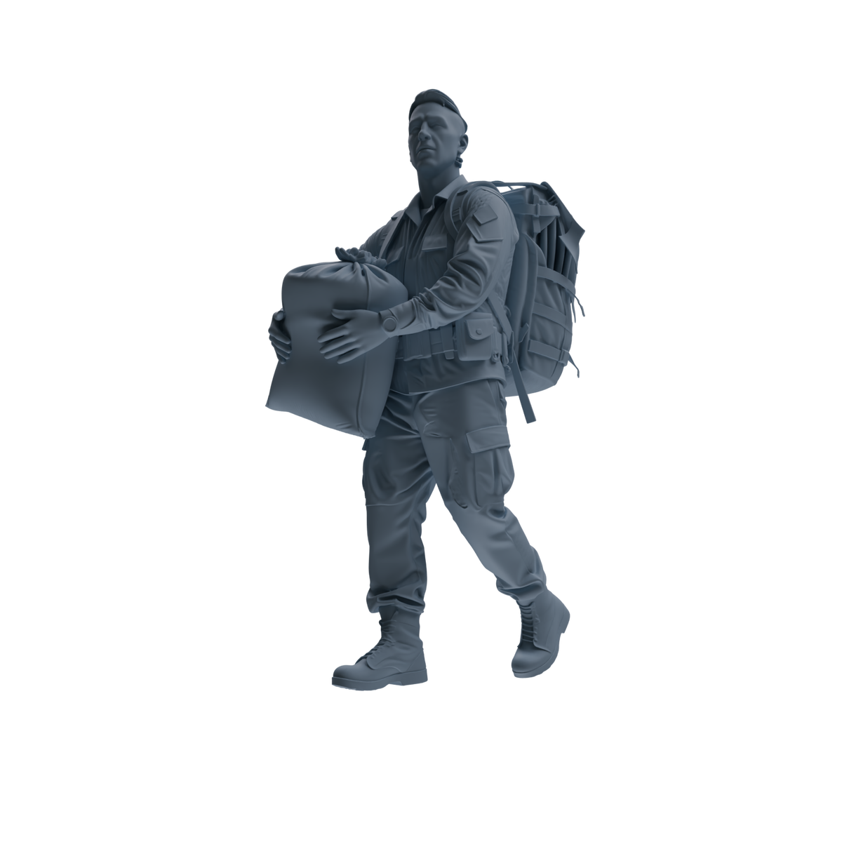 MRY-SFW SSTR132 Miniatures Soldier Model Kit War of Hyenas Modern Canadian Army Four-Person Logistics Group — detail view 5