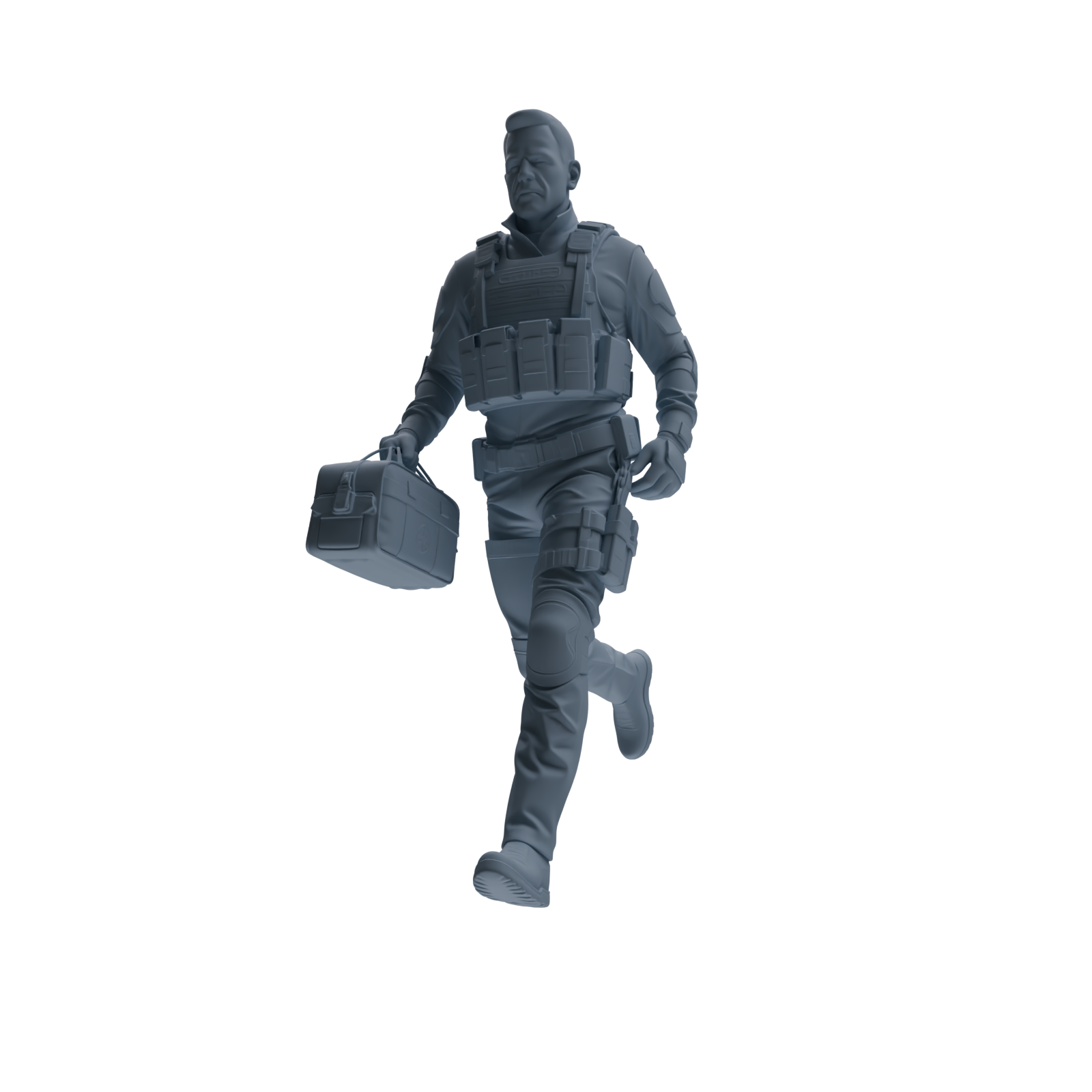 MRY-SFW SSTR120 Miniatures Soldier Model Kit Boston Attack Modern Boston Police Four-Person Rescue Group 2