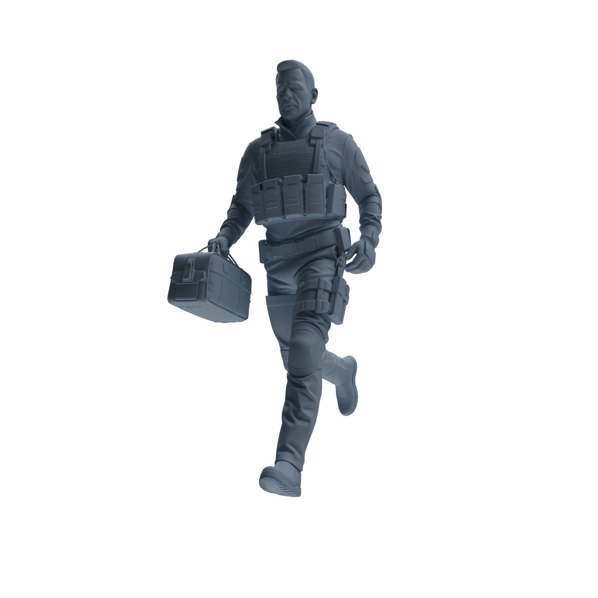 MRY-SFW SSTR120 Miniatures Soldier Model Kit Boston Attack Modern Boston Police Four-Person Rescue Group 2 — detail view 5