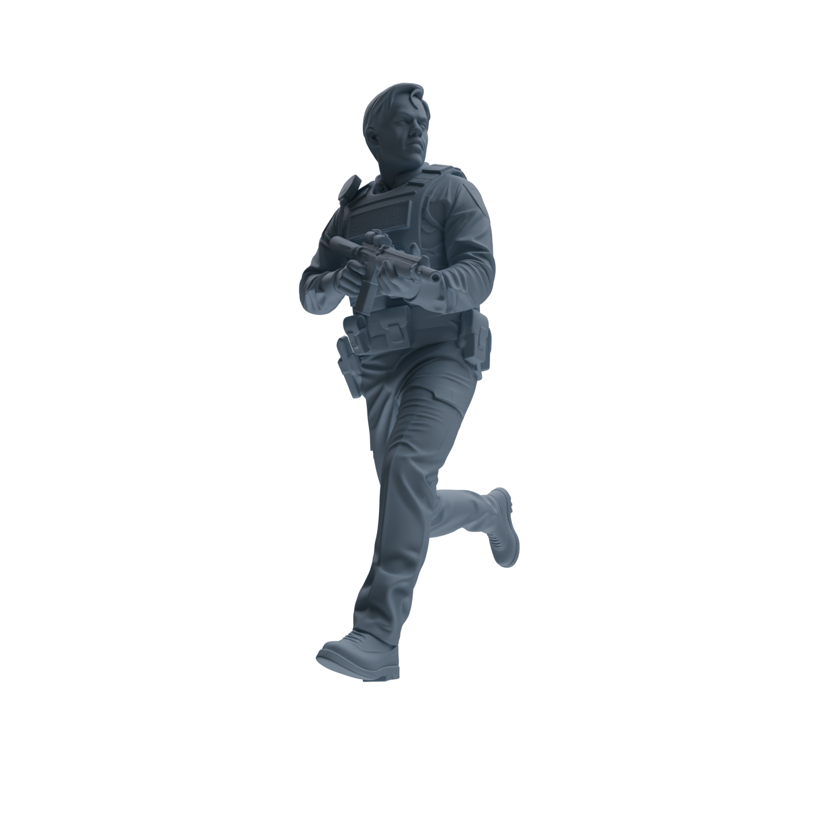 MRY-SFW SSTR121 Miniatures Soldier Model Kit Boston Attack Modern Boston Police Four-Person Gunfight Group