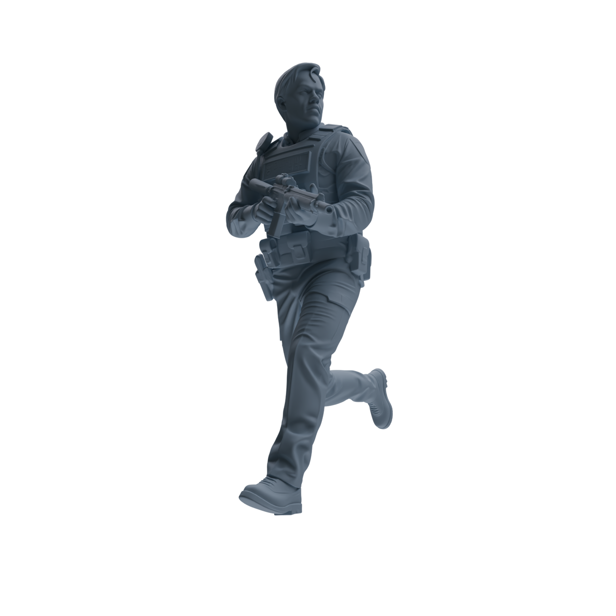 MRY-SFW SSTR121 Miniatures Soldier Model Kit Boston Attack Modern Boston Police Four-Person Gunfight Group — detail view 5