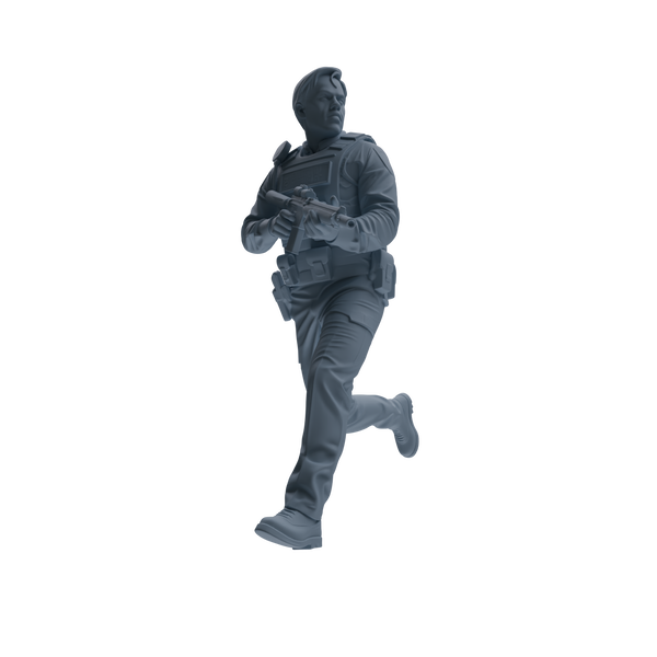 MRY-SFW SSTR121 Miniatures Soldier Model Kit Boston Attack Modern Boston Police Four-Person Gunfight Group