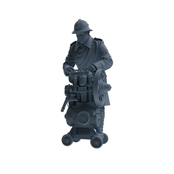 MRY-SFW SSTR259 WWI French Army Logistics Soldier Maintenance Four-Person Group