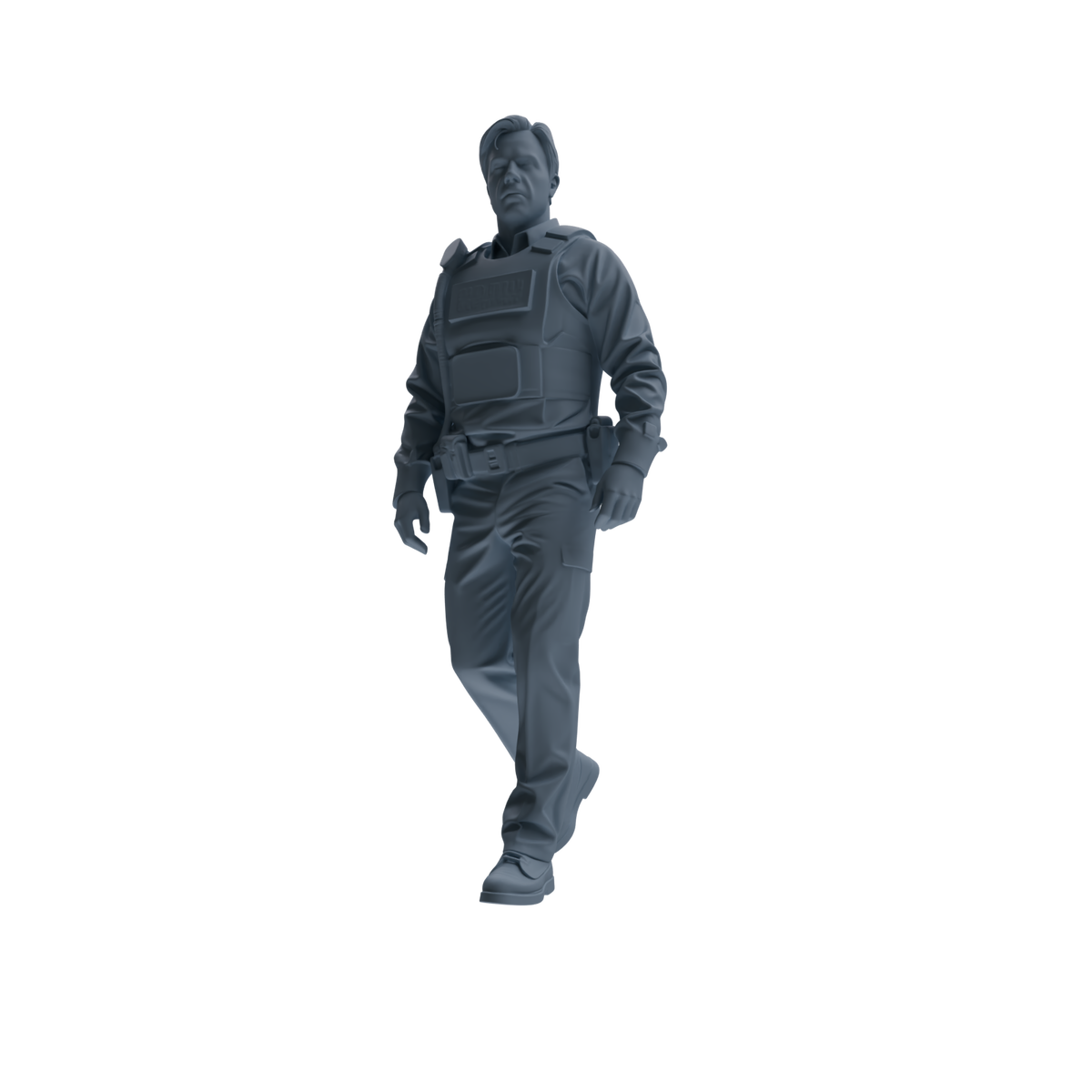 MRY-SFW SSTR127 Miniatures Soldier Model Kit Boston Attack Modern Boston Police Four-Person Patrol Group — detail view 5