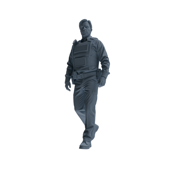 MRY-SFW SSTR127 Miniatures Soldier Model Kit Boston Attack Modern Boston Police Four-Person Patrol Group